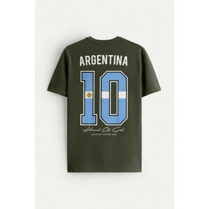 Tričko, Barva Khaki, s Potiskem Hand Of God 10 obraz