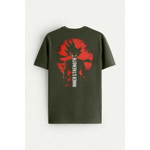Tričko, Barva Khaki, s Potiskem Saiyan Inner Strength obraz