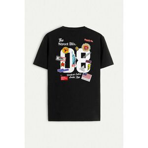 Tričko, Barva Černá, s Potiskem The Street Div obraz