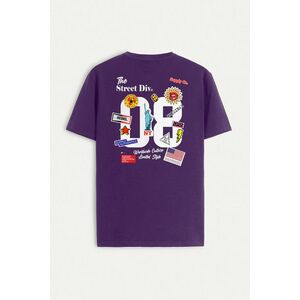 Tričko, Barva Fialová , s Potiskem The Street Div obraz