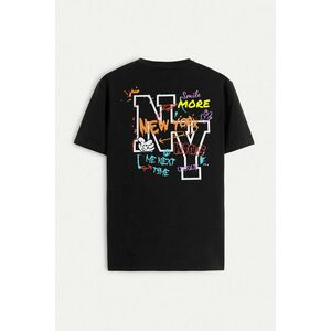 Tričko, Barva Černá, s Potiskem New York Smile More obraz