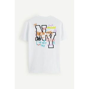 Tričko, Barva Bílá, s Potiskem New York Smile More obraz