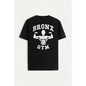 Tričko, Barva Černá, s Potiskem Bronx Gym obraz