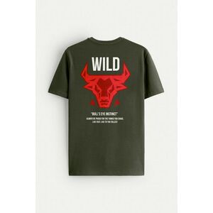 Tričko, Barva Khaki, s Potiskem Bulls Eye obraz