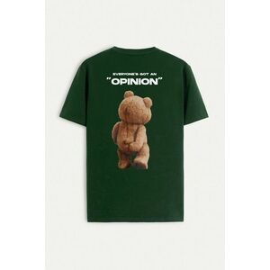 Tričko, Barva Zelená, s Potiskem Teddys Opinion obraz