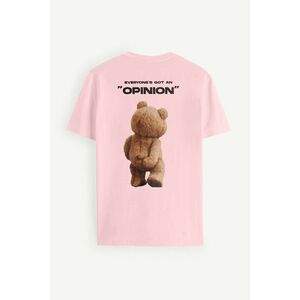 Tričko, Barva Růžová, s Potiskem Teddys Opinion obraz