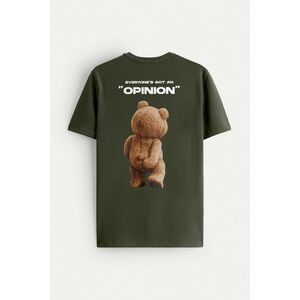 Tričko, Barva Khaki, s Potiskem Teddys Opinion obraz