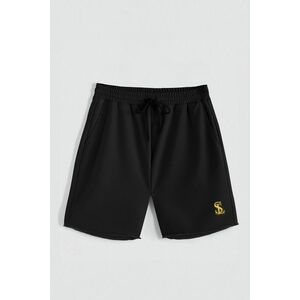 Kraťasy, Barva Černá, s Potiskem Hedrix SL obraz