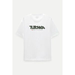 Oversized Tričko, Barva Bilá s Potiskem Dollars obraz