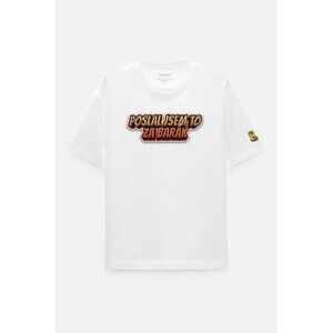 Oversized Tričko, Barva Bilá s Potiskem Barak obraz