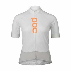 POC Cyklistický dres s krátkým rukávem - ESSENTIAL ROAD LADY - šedá/bílá XL obraz