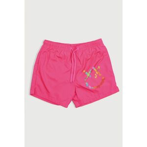 Plavecké Šortky , Barva Růžová, s Potiskem Neon Smiley Face obraz
