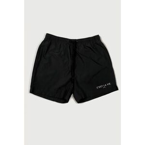 Plavecké Šortky , Barva Černá, s Potiskem CEst La Vie obraz
