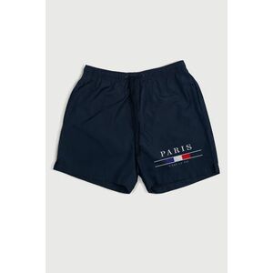 Plavecké Šortky , Barva Modrá, s Potiskem Paris La Vie obraz