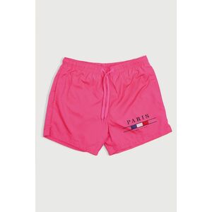 Plavecké Šortky , Barva Růžová, s Potiskem Paris La Vie obraz