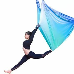Sportago Aerial Yoga Hammock multicolour - zeleno-modrá - 5m obraz