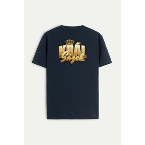 Tričko, Barva Modrá, s Potiskem King obraz