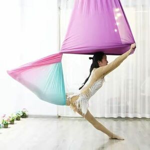 Sportago Aerial Yoga Hammock multicolour - tyrkys-růžová - 7m obraz