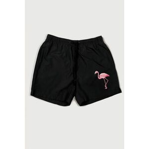 Plavecké Šortky , Barva Černá, s Potiskem Mad Flamingo obraz