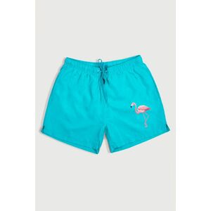 Plavecké Šortky , Barva Veraman, s Potiskem Mad Flamingo obraz