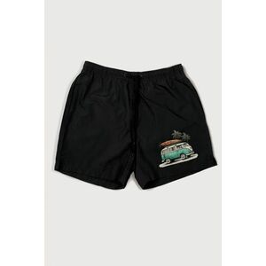 Plavecké Šortky , Barva Černá, s Potiskem Surfing Van obraz
