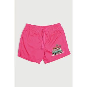 Plavecké Šortky , Barva Růžová, s Potiskem Surfing Van obraz