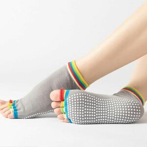 Sportago Ziva bezprsté ponožky na jógu - šedá obraz