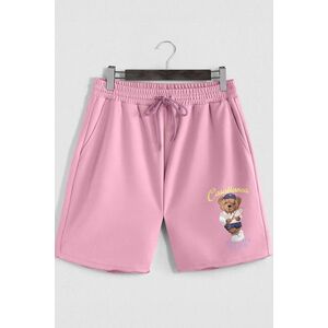 Šortky, Barva Růžová, s Potiskem Tennis Teddy obraz