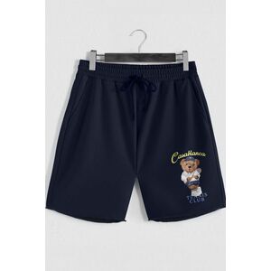 Šortky, Barva Modrá, s Potiskem Tennis Teddy obraz