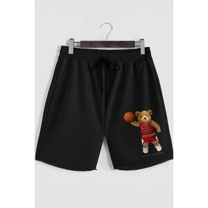 Šortky, Barva Černá, s Potiskem Air Teddy obraz