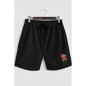 Šortky, Barva Černá, s Potiskem Game Changer Teddy obraz