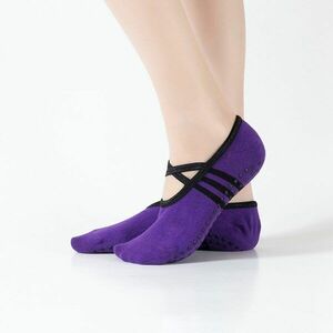 Sportago Asana Ballerina ponožky na jógu s protiskluzovými body - fialová obraz