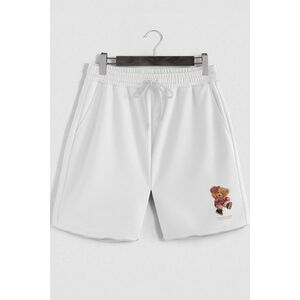 Šortky, Barva Bílá, s Potiskem Game Changer Teddy obraz
