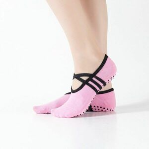 Sportago Asana Ballerina ponožky na jógu s protiskluzovými body - růžová obraz