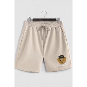 Šortky, Barva Ekru, s Potiskem Compton Teddy obraz
