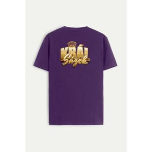 Tričko, Barva Fialová, s Potiskem King obraz