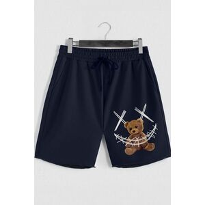 Šortky, Barva Modrá, s Potiskem Stand Out Teddy obraz