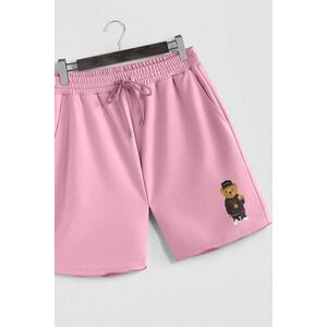 Šortky, Barva Růžová, s Potiskem Compton Rapper Teddy obraz