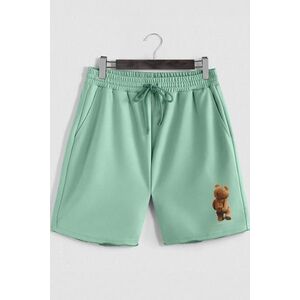 Šortky, Barva Světle Zelená, s Potiskem Teddys Opinion obraz