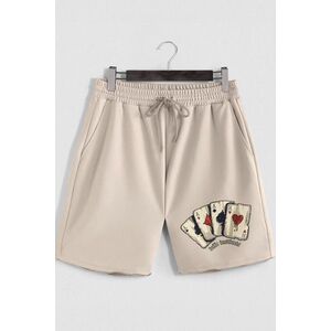 Šortky, Barva Ekru, s Potiskem Wild Cards obraz