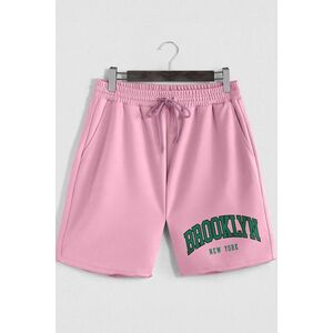 Šortky, Barva Růžová, s Potiskem Brooklyn New York obraz