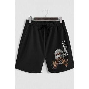 Šortky, Barva Černá, s Potiskem Gangstas Blueprint obraz