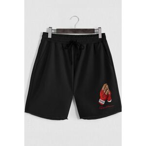 Šortky, Barva Černá, s Potiskem Champion Fighter obraz