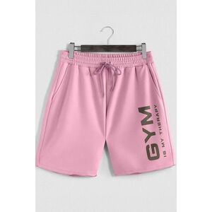 Šortky, Barva Růžová, s Potiskem Gym Therapy obraz