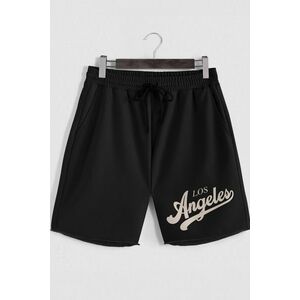 Šortky, Barva Černá, s Potiskem Los Angeles obraz