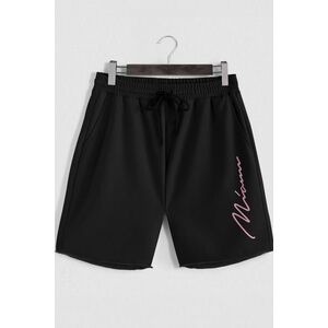 Šortky, Barva Černá, s Potiskem Miami Vice Society obraz