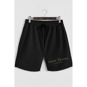 Šortky, Barva Černá, s Potiskem Saint Tropez Riviera obraz