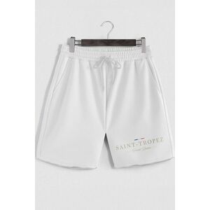 Šortky, Barva Bílá, s Potiskem Saint Tropez Riviera obraz