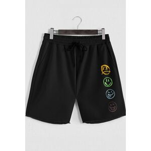 Šortky, Barva Černá, s Potiskem Different Moods obraz