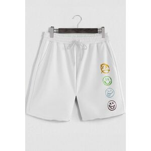Šortky, Barva Bílá, s Potiskem Different Moods obraz